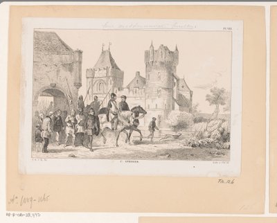 中世の要塞、11 世紀 作： Christiaan Lodewijk van Kesteren