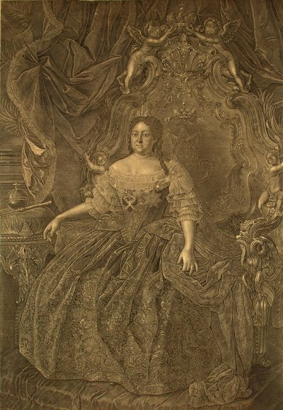 アンナ・イオアンノフナ皇后の肖像 1693-1740、1740年代 作： Christian Albrecht Wortmann