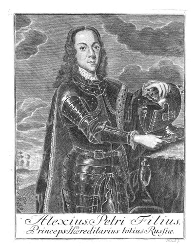 ロシアのツァレビッチアレクセイペトロヴィッチの肖像1690-1718年、1730年頃 作： Christian Albrecht Wortmann
