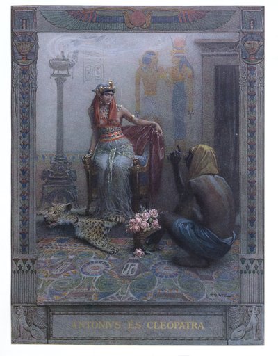 クレオパトラ、ウィリアム・シェイクスピア作「Anthony and Cleopatra」のシーン（1564-1616） 作： Christian August Printz