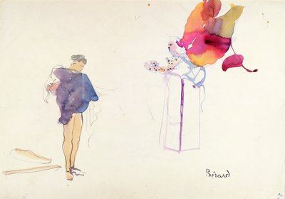 「ラ マシン インフェルナーレ」の衣装デザイン、ジャン コクトー (1889-1963) 作、ルイ ジュヴェ (1887-1951) がシャンゼリゼ コメディ劇場でプロデュース 作： Christian Bérard