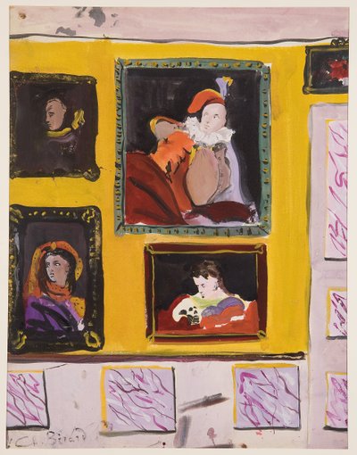 Pukuhahmot, n. 1935-1945 (guassi paperille) 作： Christian Bérard