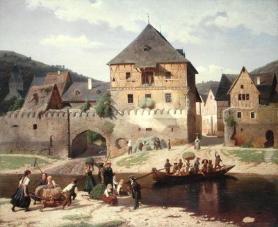干し草の収穫後 作： Christian Eduard Boettcher