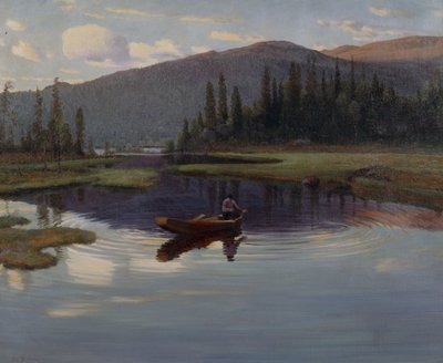 Fra Jupsjoen、またはJupsea、1905年頃（キャンバスに油彩） 作： Christian Eriksen Skredsvig