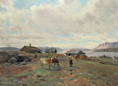 ホルムヴァスブの朝の雰囲気 作： Christian Eriksen Skredsvig