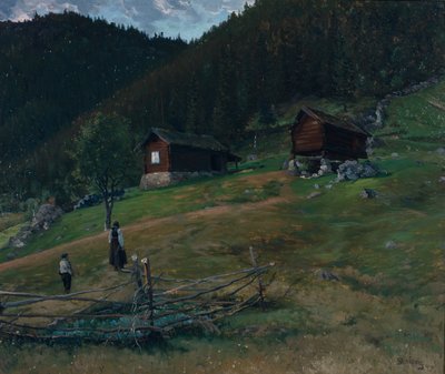 Vinje の生家、Telemark 作： Christian Eriksen Skredsvig