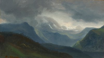 アルプスに雷雨が近づいています 作： Christian Ernst Bernhard Morgenstern