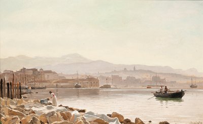 スプリット、クロアチアの前に海岸でシーツを乾燥 作： Christian Frederick Emil Eckardt