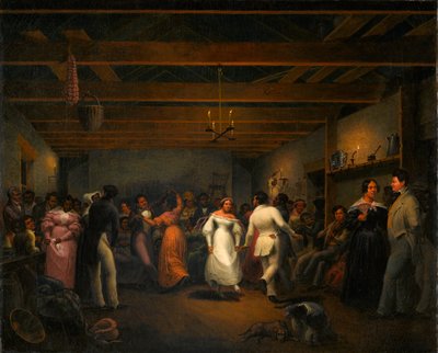 バージニア州ホワイトサルファースプリングスでのキッチンボール、1838 作： Christian Friedrich Mayr