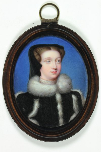 メアリー女王のスコットランド（エナメル）と呼ばれる女性の肖像画 作： Christian Friedrich Zincke