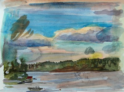 群島4、2010年（水彩画） 作： Christian Furr