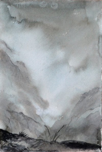 ミスト・バレー、2015年（紙に水彩画） 作： Christian Furr