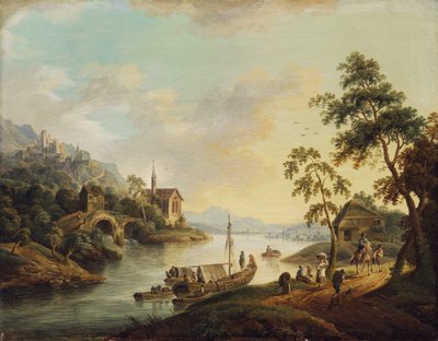 ライン川の風景 作： Christian Georg Schutz