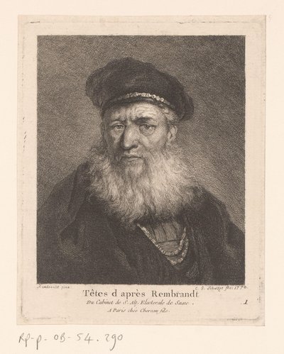 ベレー帽とひげの老人 レンブラント風の人々（シリーズ名） 作： Christian Gottfried Schultze