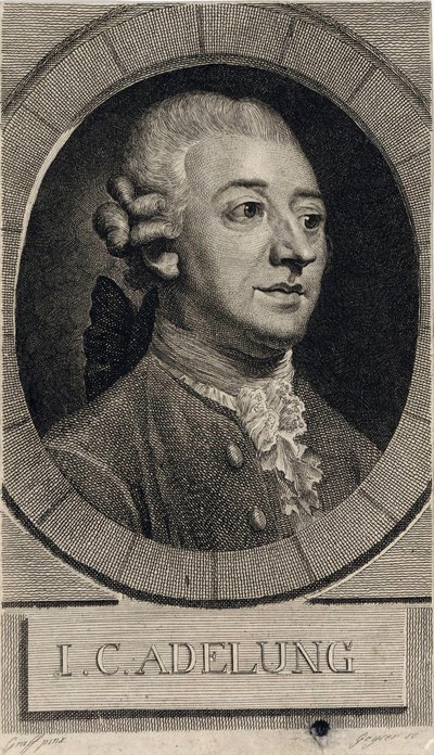 ヨハン・クリストフ・アデルング 1732-1806。 作： Christian Gottlieb Geyser