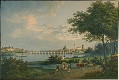 ドレスデンの眺め、1810年 作： Christian Gottlieb Hammer
