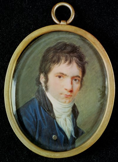 ルートヴィヒヴァンベートーベンのミニチュアポートレート（1770-1827）、1802 作： Christian Hornemann