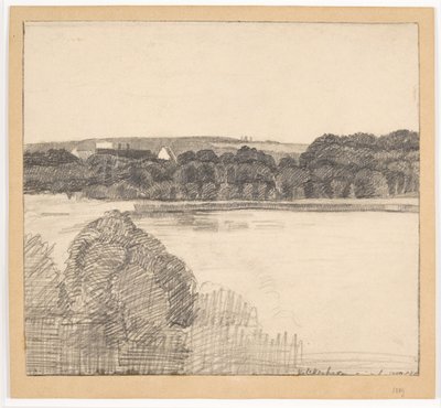 マナーハウスに向かって湖を見渡す 作： Christian Kongstad Petersen