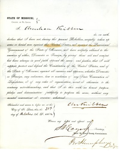 ミズーリ州セントルイス郡のクリスチャン・クリベン氏の忠誠の誓い 作： Christian Kribben