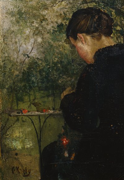 庭のアマリー 作： Christian Krohg