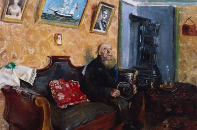 弔問訪問 作： Christian Krohg