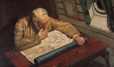 チャートハウスにて（絵画） 作： Christian Krohg