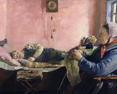 ニールス・ガイヘデの昼寝 作： Christian Krohg