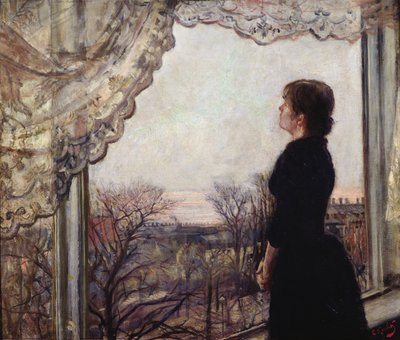 窓辺のオーダ・クローグ 作： Christian Krohg