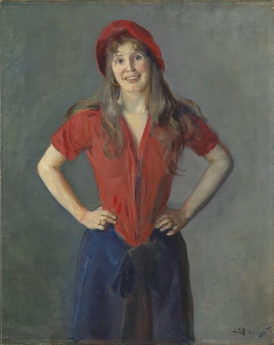 画家オダ・クローグの肖像、b. ラッソン 作： Christian Krohg