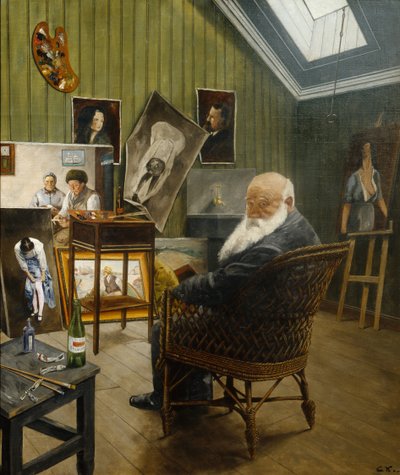 自画像 作： Christian Krohg