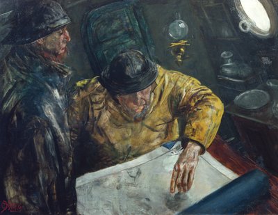 コースが設定されました、1888年頃 作： Christian Krohg
