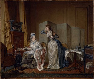 悪いニュース、1794年。 作： Christian Marie Colin De La Biochaye