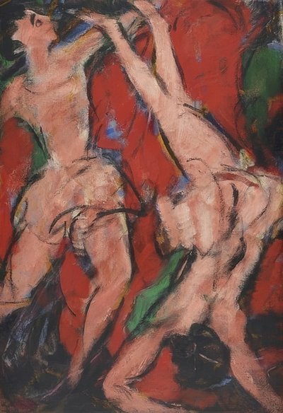 アクロバット。 1916 作： Christian Rohlfs