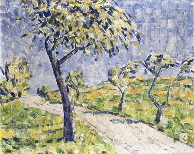 秋の風景; Herbstlandschaft、c.1907（キャンバスに油彩） 作： Christian Rohlfs