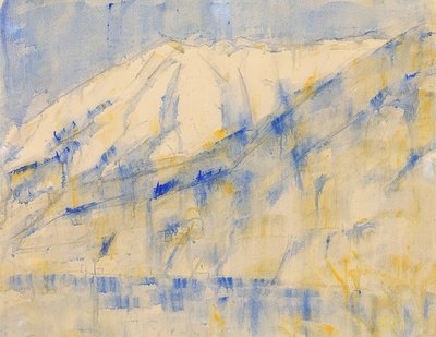 ルガーノ近くの雪の山。 1934 作： Christian Rohlfs