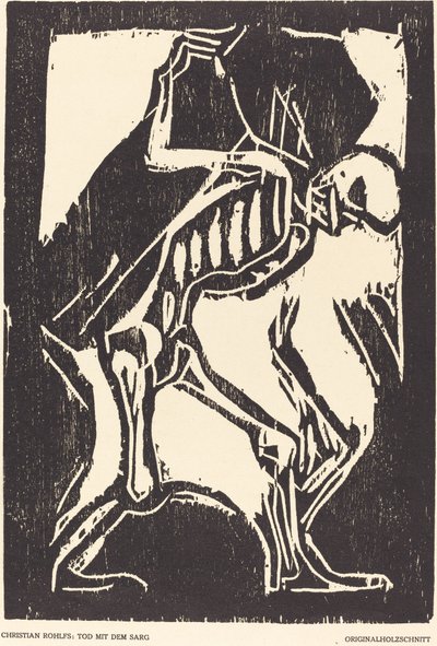 棺での死、c。 1917年。 作： Christian Rohlfs