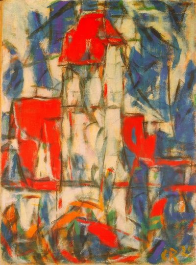 ディンケルスビュール（塔のある街並み） 作： Christian Rohlfs