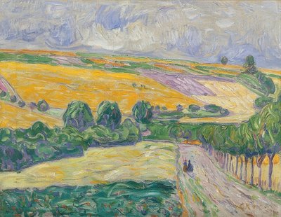 Oberweimarの近くの風景。 1904 作： Christian Rohlfs