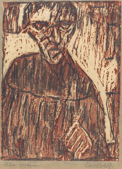 老人、1918年。 作： Christian Rohlfs