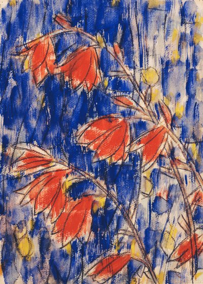 赤い花;赤い花 作： Christian Rohlfs