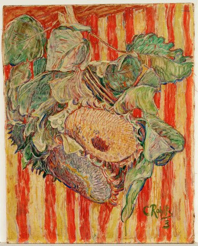 ひまわり（キャンバスペインティング） 作： Christian Rohlfs