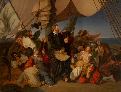 コロンバスがアメリカの海岸を発見、1846 作： Christian Ruben