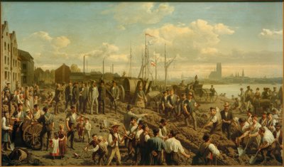 1878年に電信ケーブルを敷設 作： Christian Sell