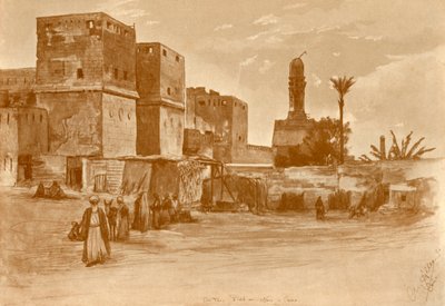 カイロのバブ アル ナスル門、1898 年。 作： Christian Wilhelm Allers