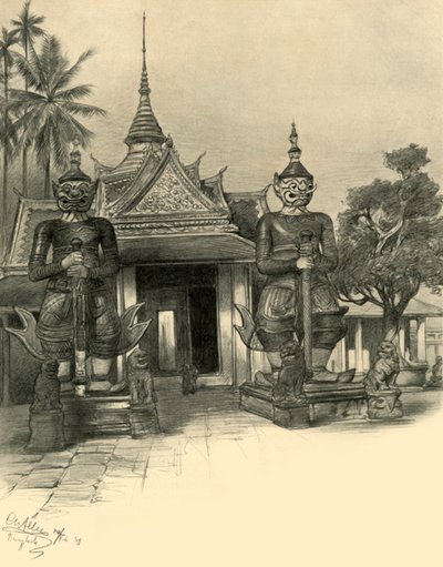 バンコク、サイアム、1898年。 作： Christian Wilhelm Allers