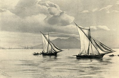 ナポリ湾にて、1898年。 作： Christian Wilhelm Allers