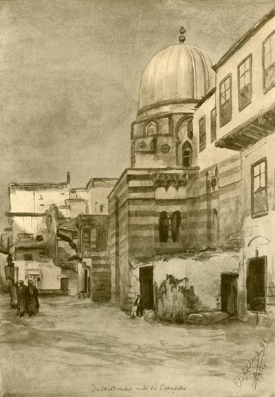 モスク、カイロ、エジプト、1898 年。 作： Christian Wilhelm Allers
