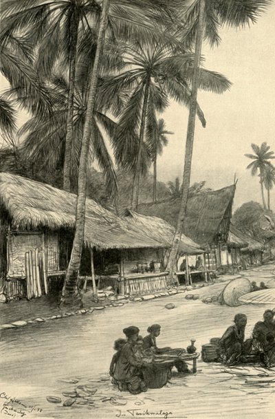 ジャワ島タシクマラヤの街並み、1898年。 作： Christian Wilhelm Allers