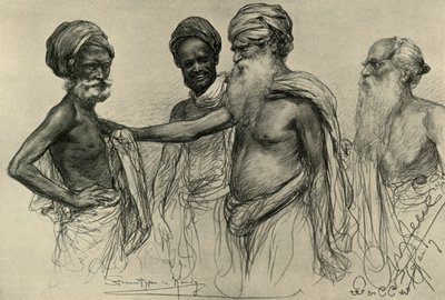 Street Studies、キャンディ、セイロン、1898 年。 作： Christian Wilhelm Allers