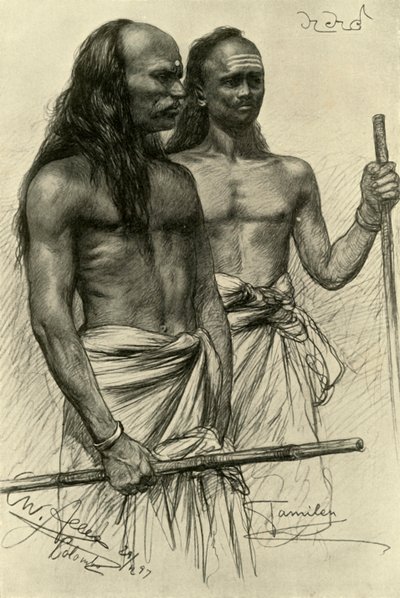タミル人男性、コロンボ、セイロン、1898年。 作： Christian Wilhelm Allers